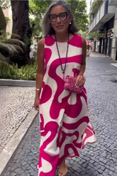 Vestido Abstrato Rosa - Purezzi Femme