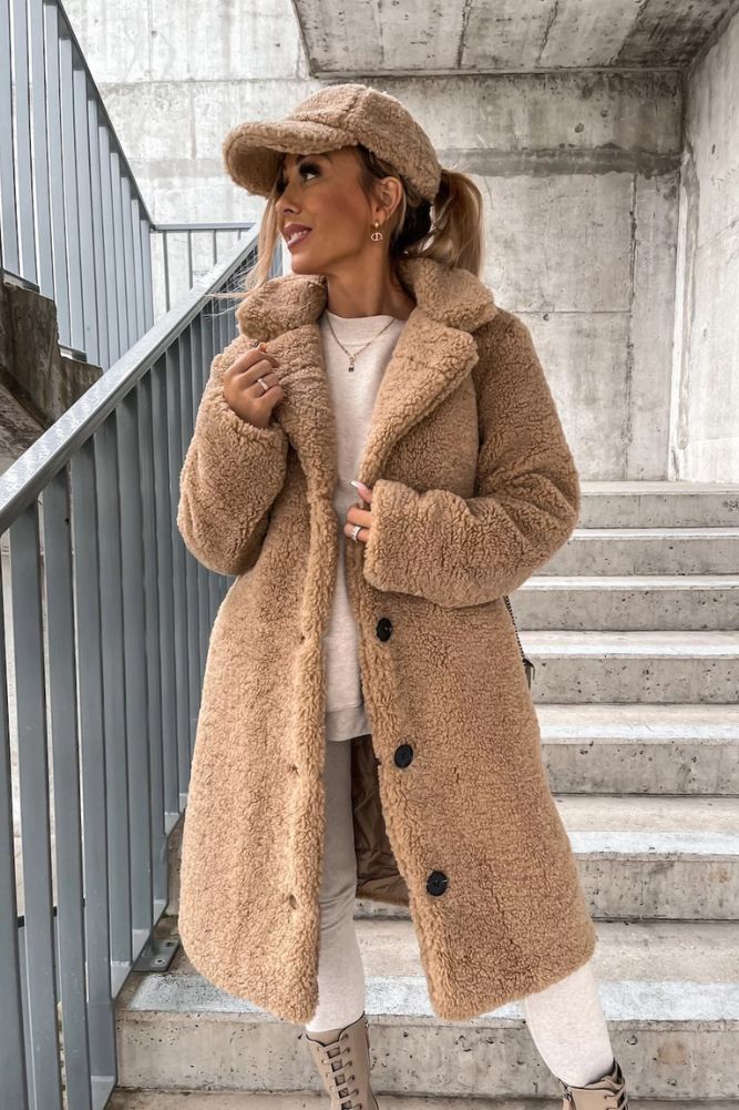 2024 Amazon outono e inverno europeu e americano transfronteiriço roupa de mulher popular felpa de manga larga solapa de mulher de felpa superior abrigo largo