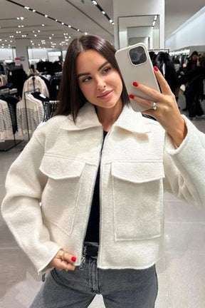 Estilo europeu e americano das mulheres de moda francesa frisado jaqueta de couro curto jaqueta jaqueta