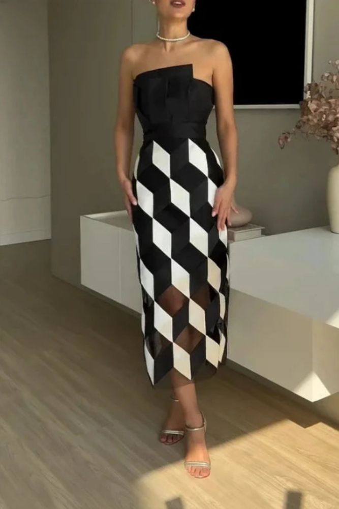 Vestido Geométrico Gabriella - Purezzi Femme