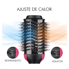 Escova Secadora Alisador Elétrica Quente Cabelo Com 3 Em 1 Hair Styler
Multifuncional 