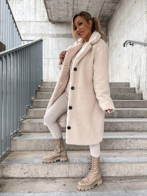 2024 Amazon outono e inverno europeu e americano transfronteiriço roupa de mulher popular felpa de manga larga solapa de mulher de felpa superior abrigo largo