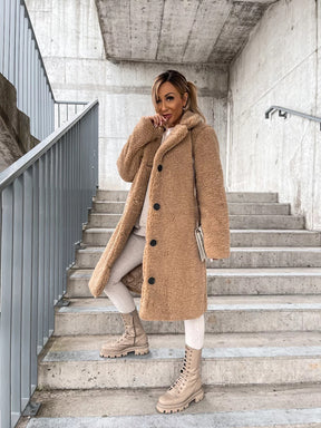 2024 Amazon outono e inverno europeu e americano transfronteiriço roupa de mulher popular felpa de manga larga solapa de mulher de felpa superior abrigo largo