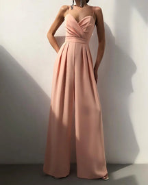 Macacão suspender cintura reta esfregar chão minimalista macacão novo 2025 primavera e verão nova moda high street feminino c