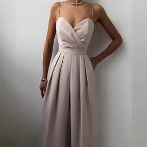 Macacão suspender cintura reta esfregar chão minimalista macacão novo 2025 primavera e verão nova moda high street feminino c