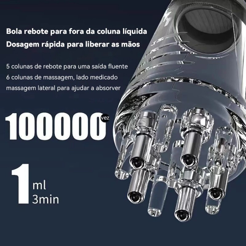 Mini Aplicador Portátil Para Couro Cabeludo , Soro De Crescimento , Pente De Massagem Capilar 6ml