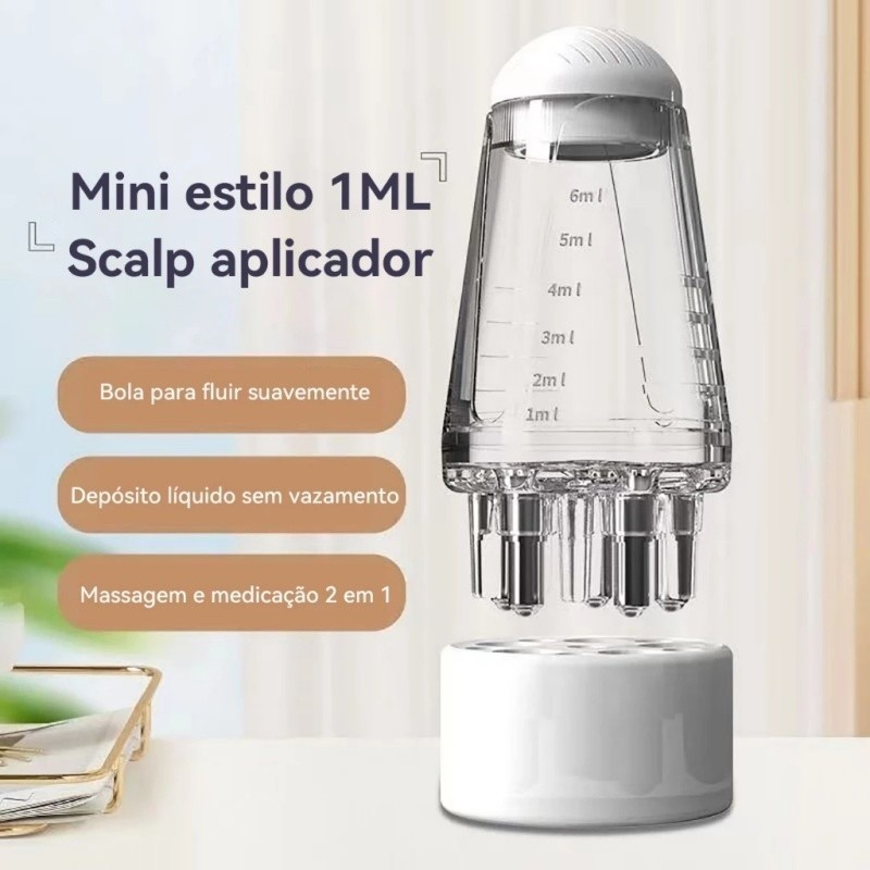 Mini Aplicador Portátil Para Couro Cabeludo , Soro De Crescimento , Pente De Massagem Capilar 6ml